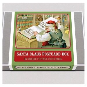Laughing Elephant! Santa Claus 36 Postcards In box. Vintage Style Art! New!